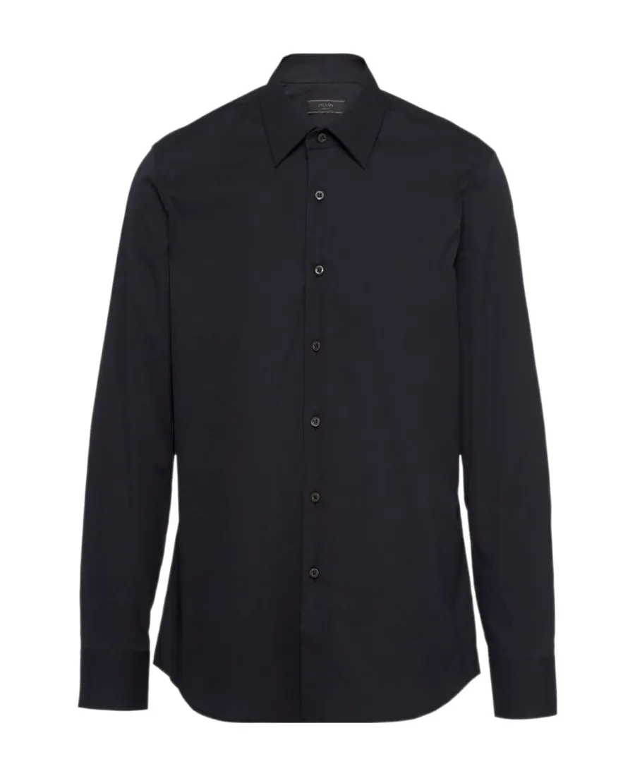 Prada Long-Sleeved Poplin Shirt