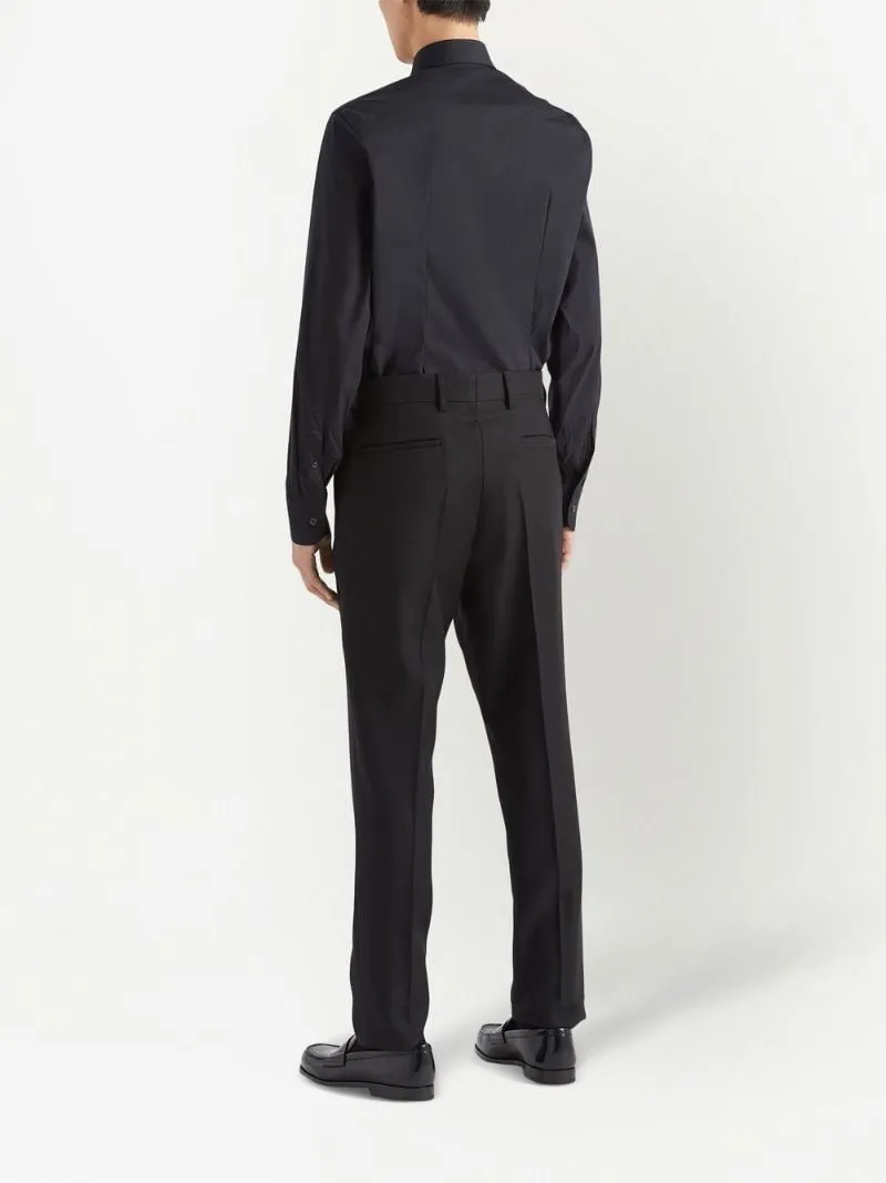 Prada Long-Sleeved Poplin Shirt