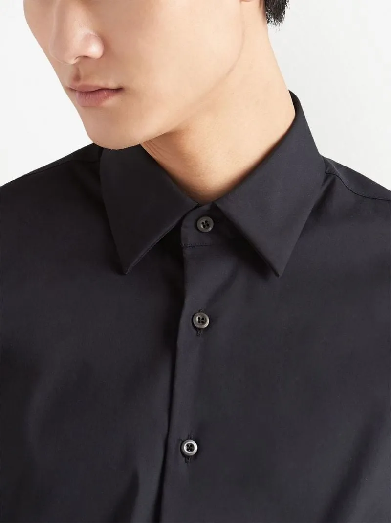 Prada Long-Sleeved Poplin Shirt
