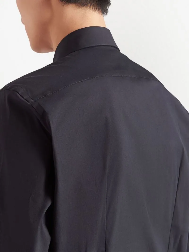 Prada Long-Sleeved Poplin Shirt