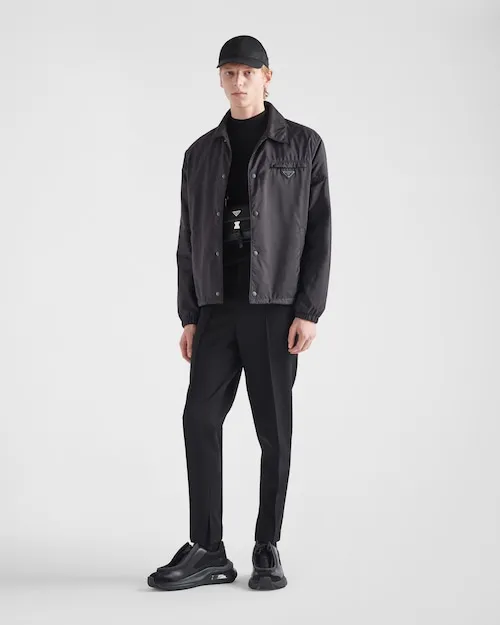 Prada Logo Plaque Button-Up Jacket