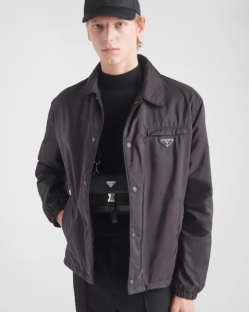 Prada Logo Plaque Button-Up Jacket