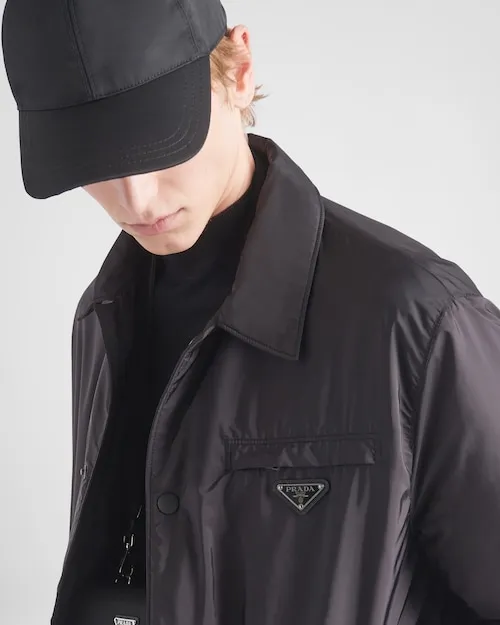 Prada Logo Plaque Button-Up Jacket