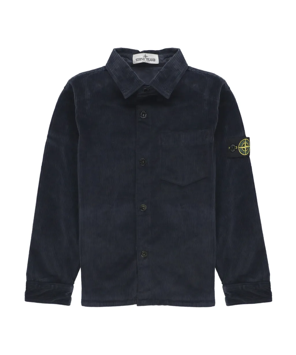 Stone Island Junior Compass Patch Corduroy Overshirt