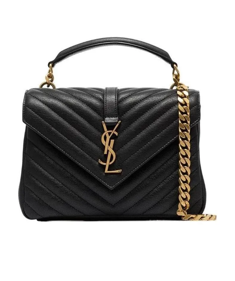 Saint Laurent College Quilted Medium Shoulder Bag