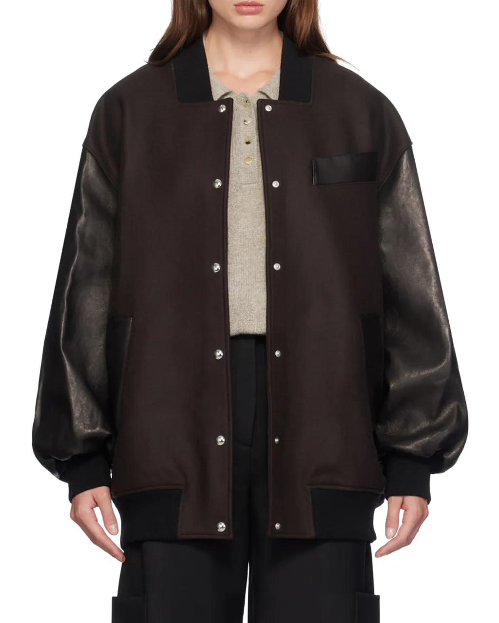 Khaite Spencer Press-Stud Bomber Jacket
