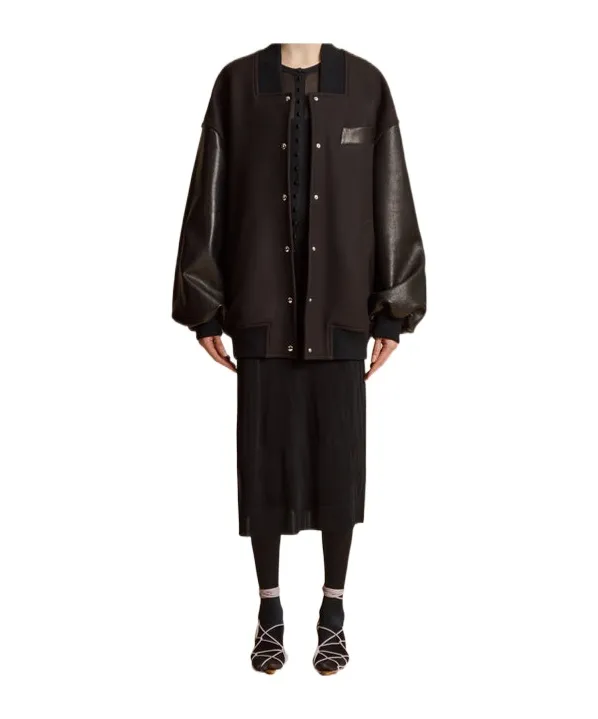 Khaite Spencer Press-Stud Bomber Jacket