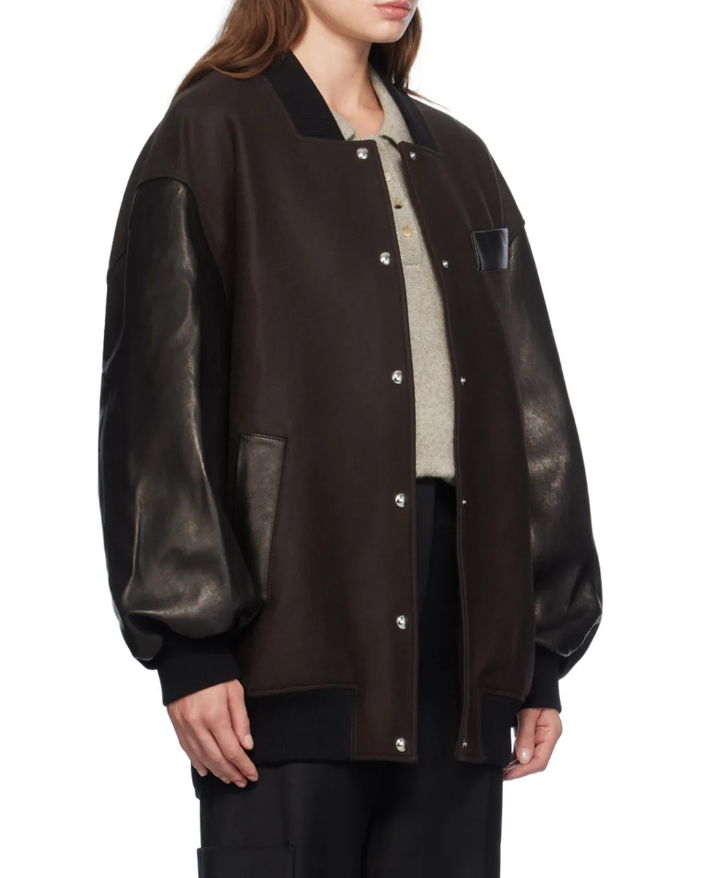 Khaite Spencer Press-Stud Bomber Jacket