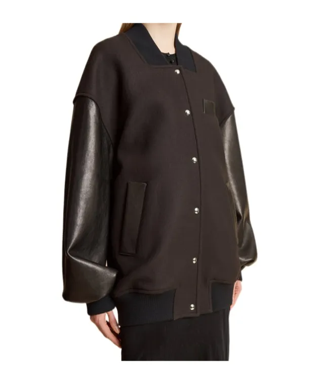 Khaite Spencer Press-Stud Bomber Jacket