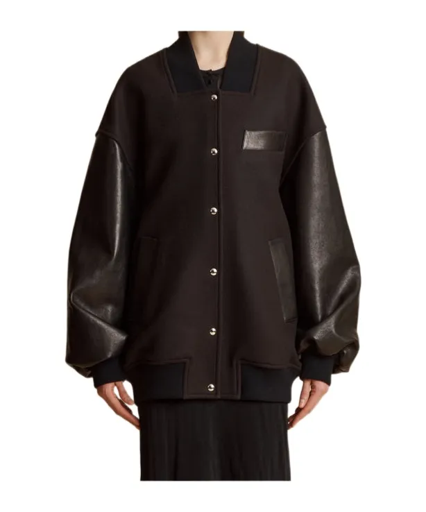Khaite Spencer Press-Stud Bomber Jacket