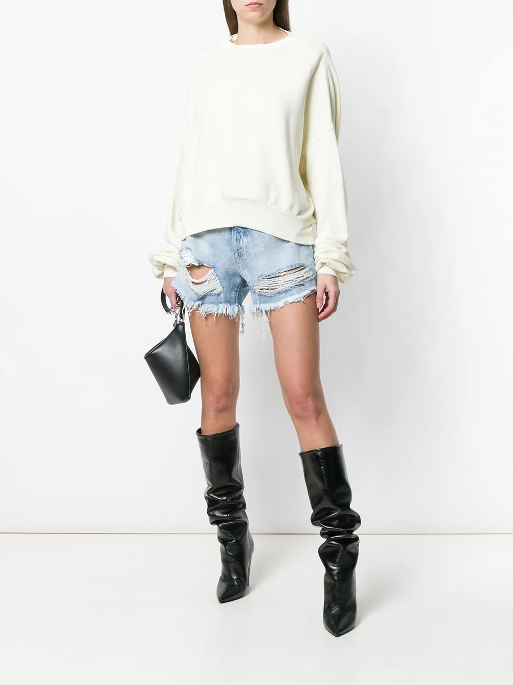 Imitation Old Denim Shorts