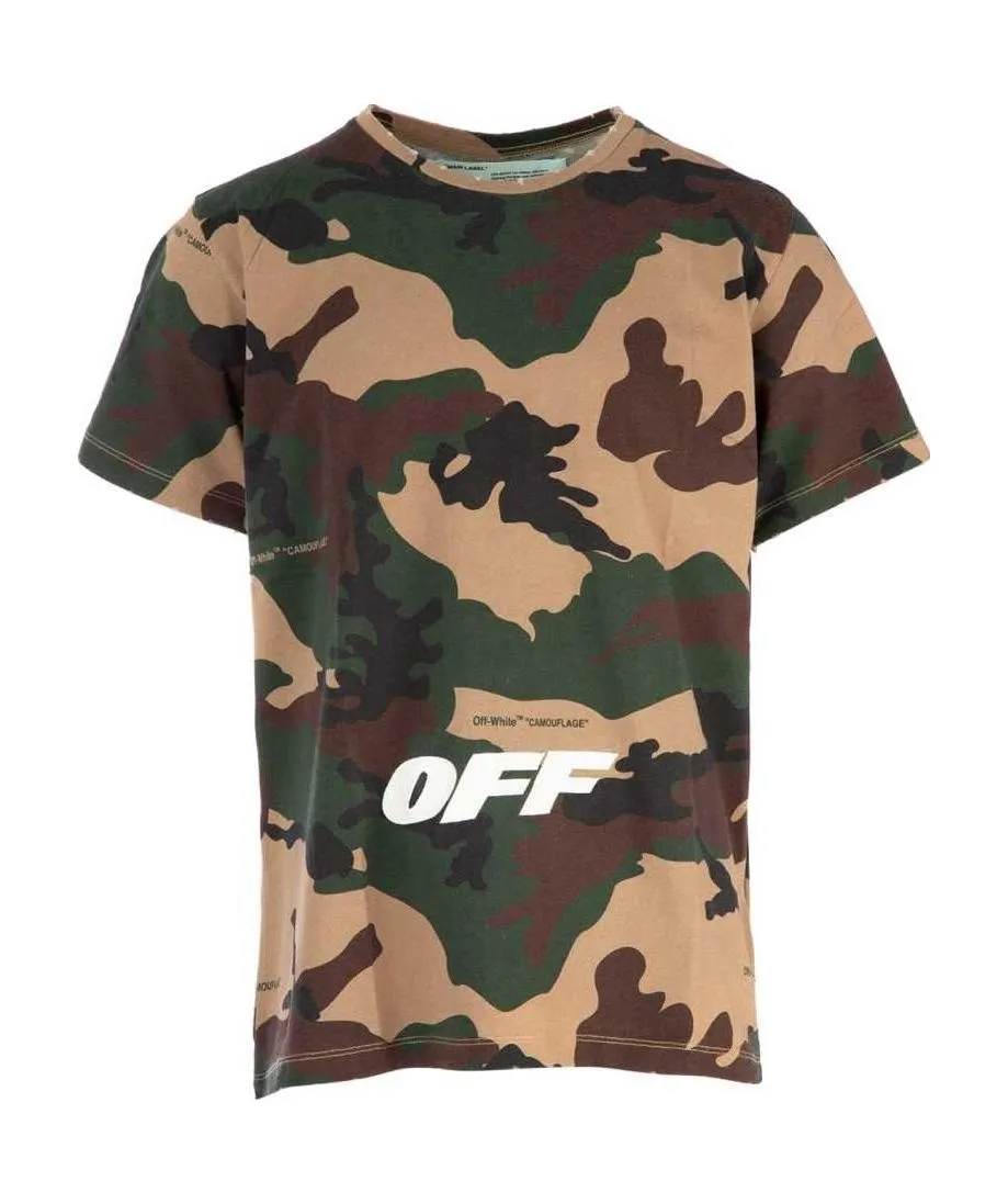 Camouflage Printed Cotton T-Shirt