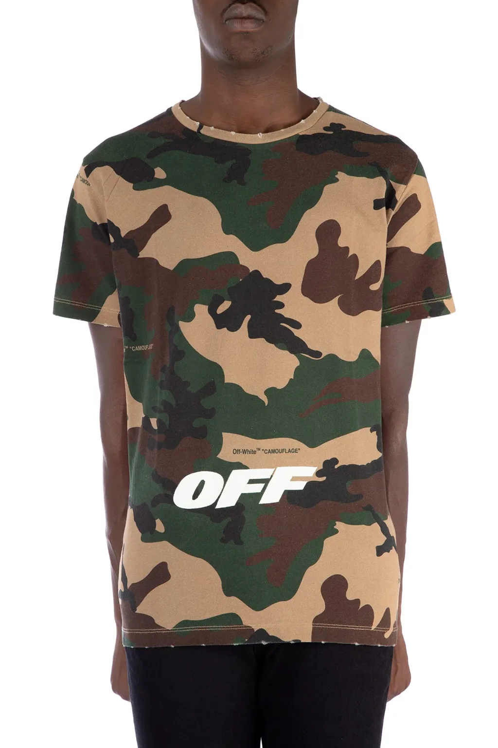 Camouflage Printed Cotton T-Shirt