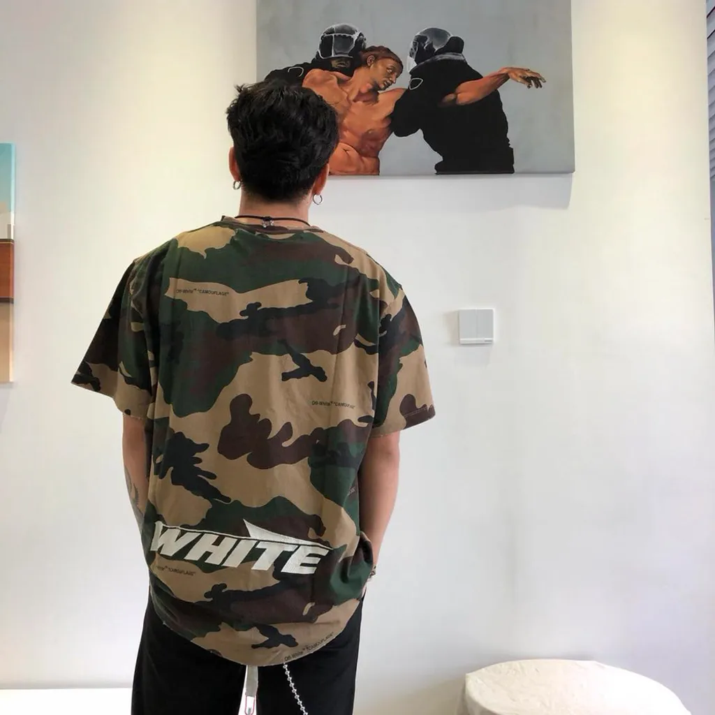 Camouflage Printed Cotton T-Shirt