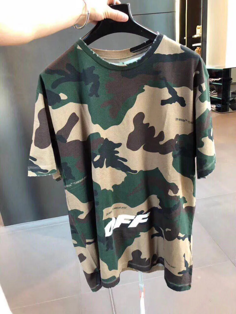 Camouflage Printed Cotton T-Shirt