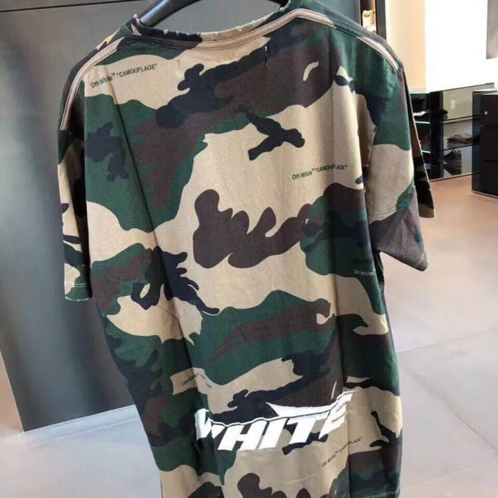 Camouflage Printed Cotton T-Shirt