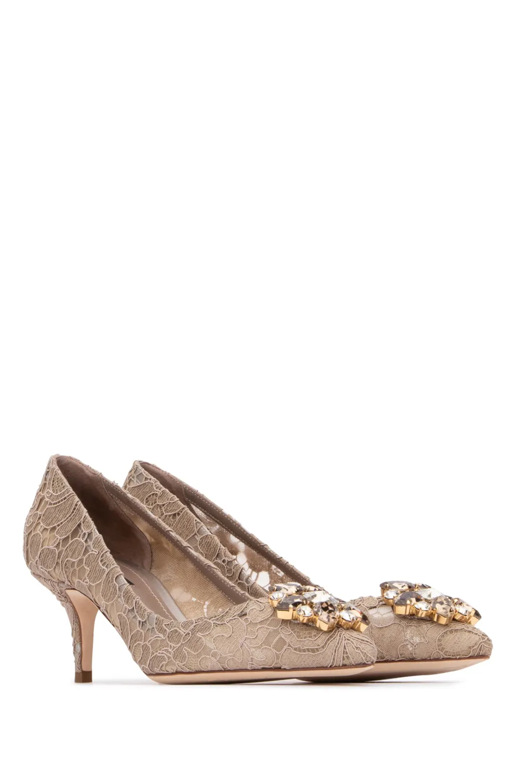 Dolce & Gabbana Embellished Lace Pumps