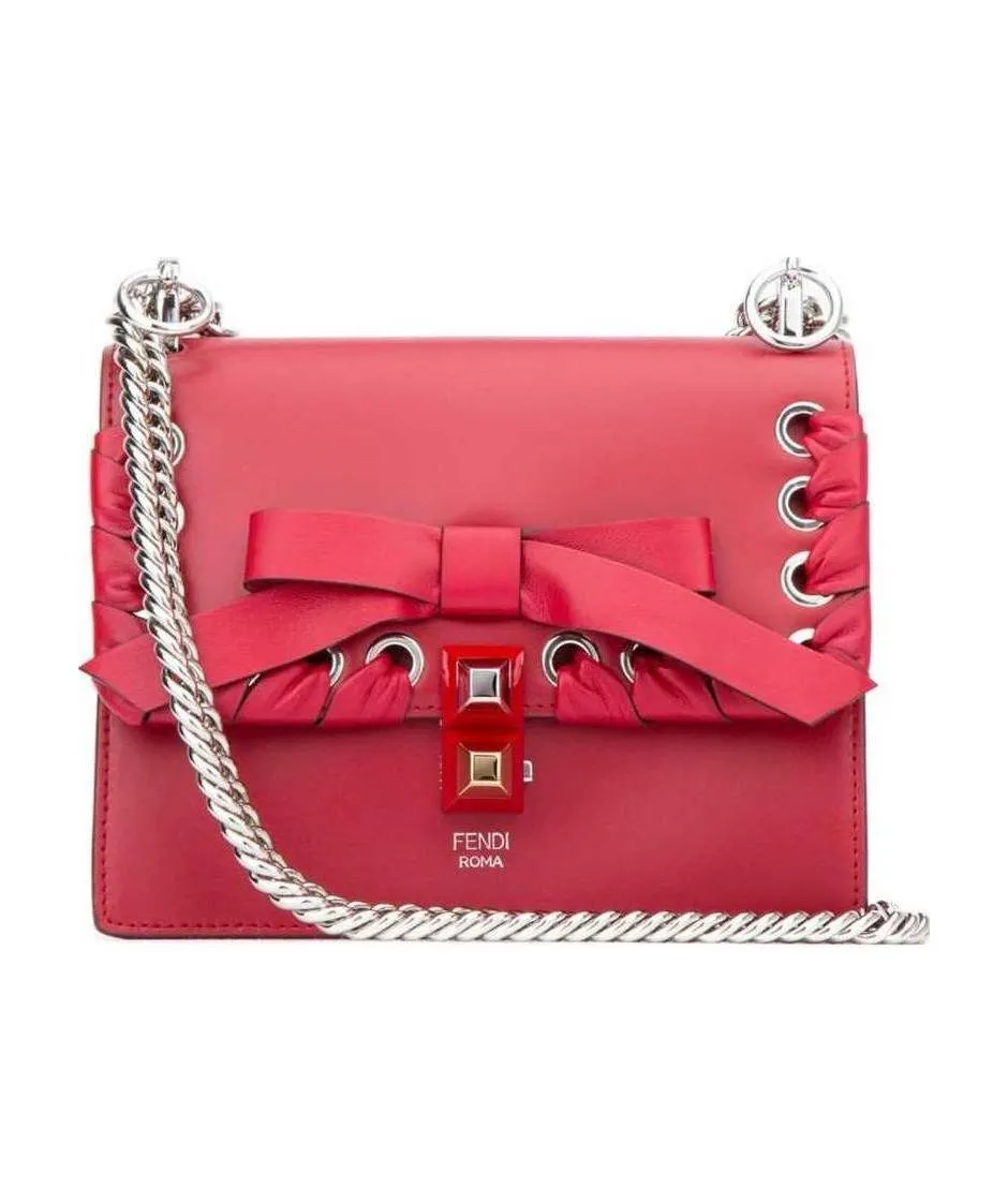 Kan I Bowknot Calfskin Shoulder Bag