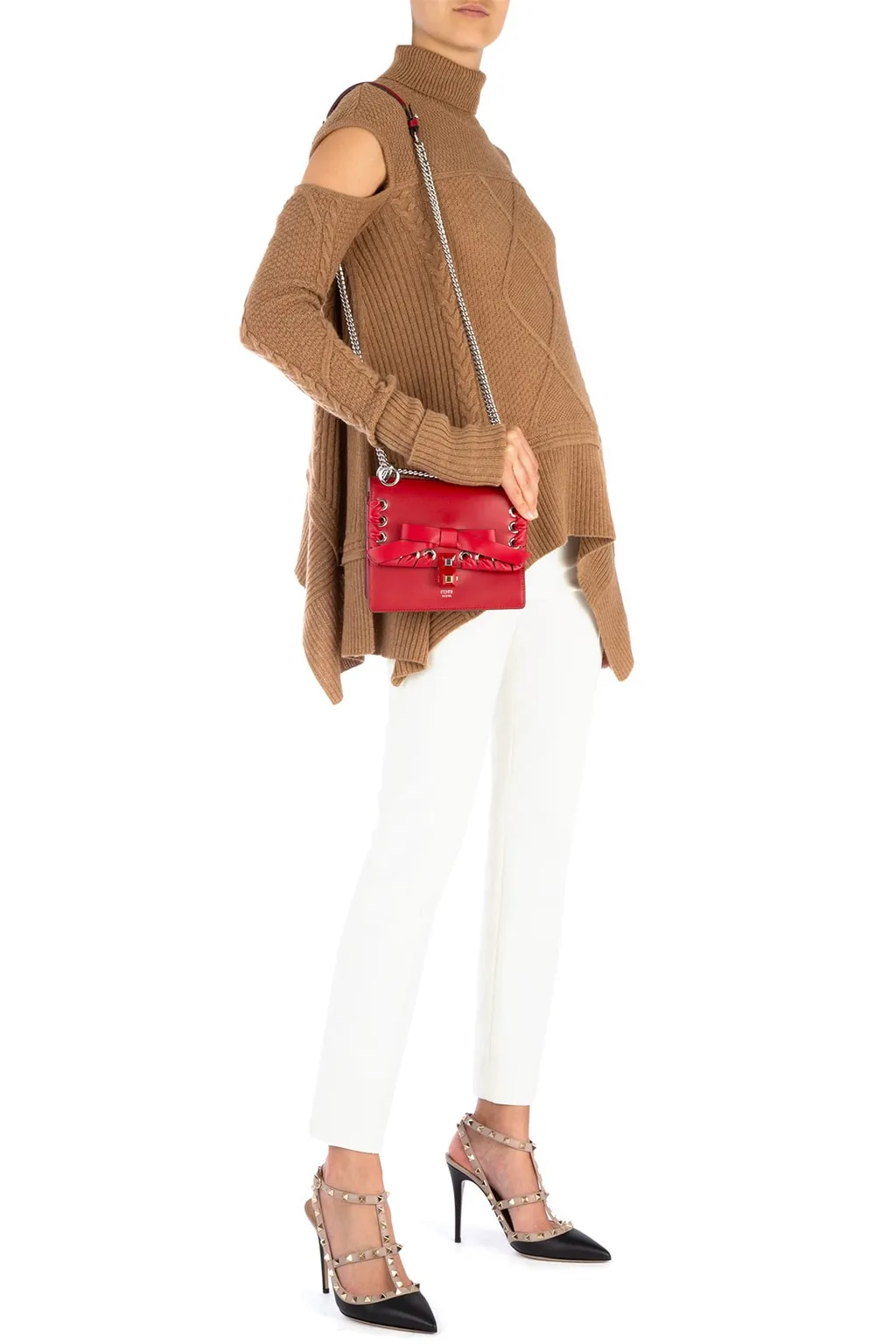 Kan I Bowknot Calfskin Shoulder Bag
