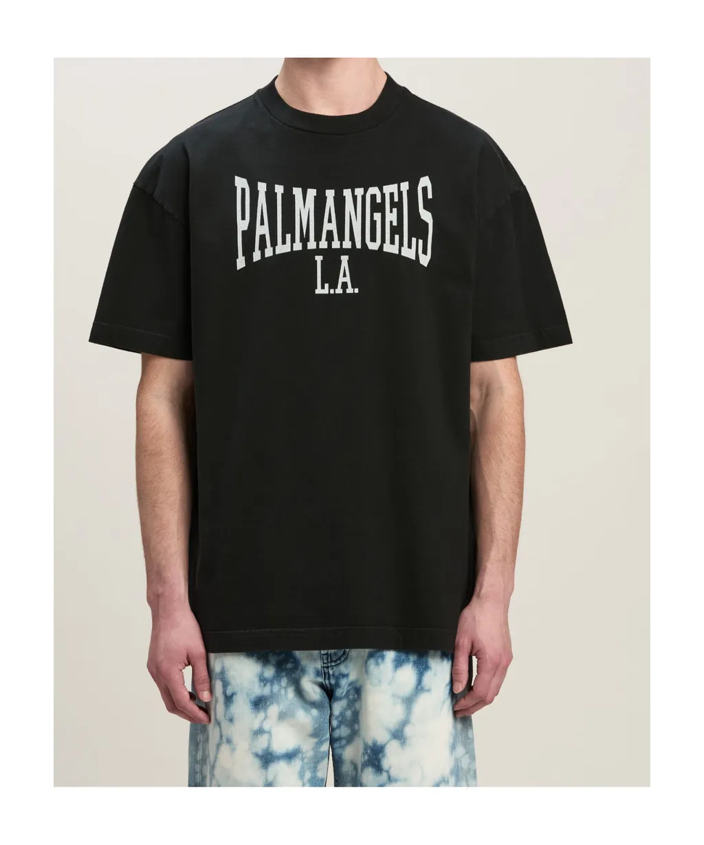 Palm Angels Logo Printed Crewneck T-Shirt