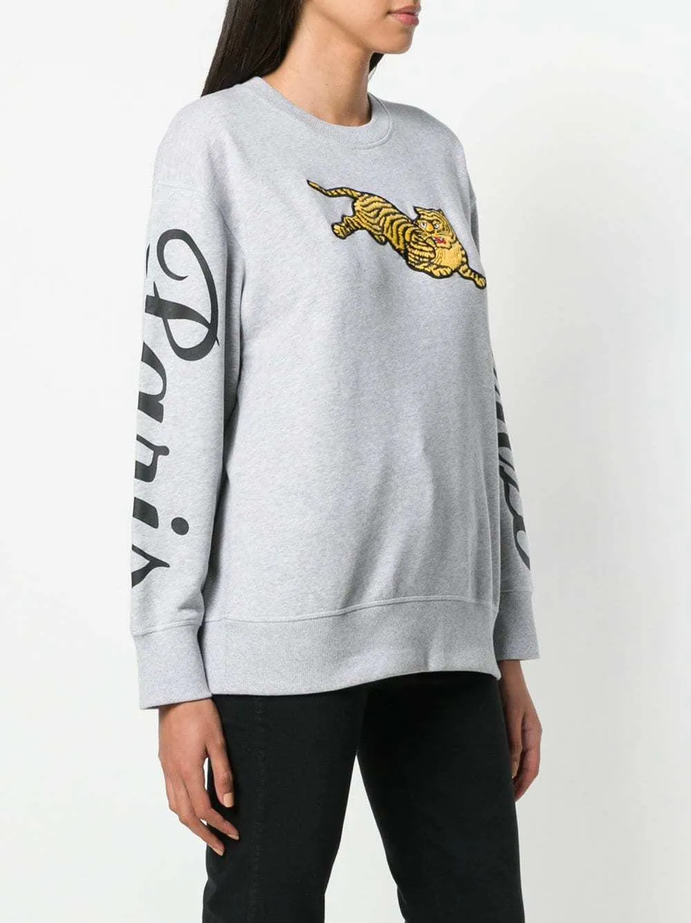 Tiger Printed Long-Sleeved Sweater
