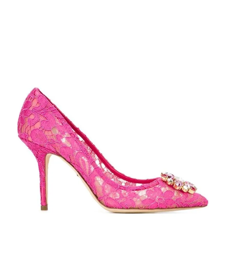 Dolce & Gabbana Bellucci Embellished Lace Stilettos