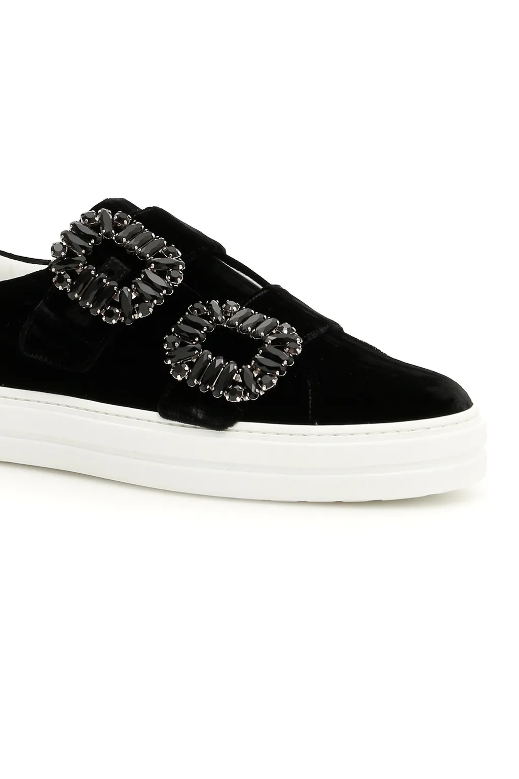 Crystal Square Button Casual Sneakers