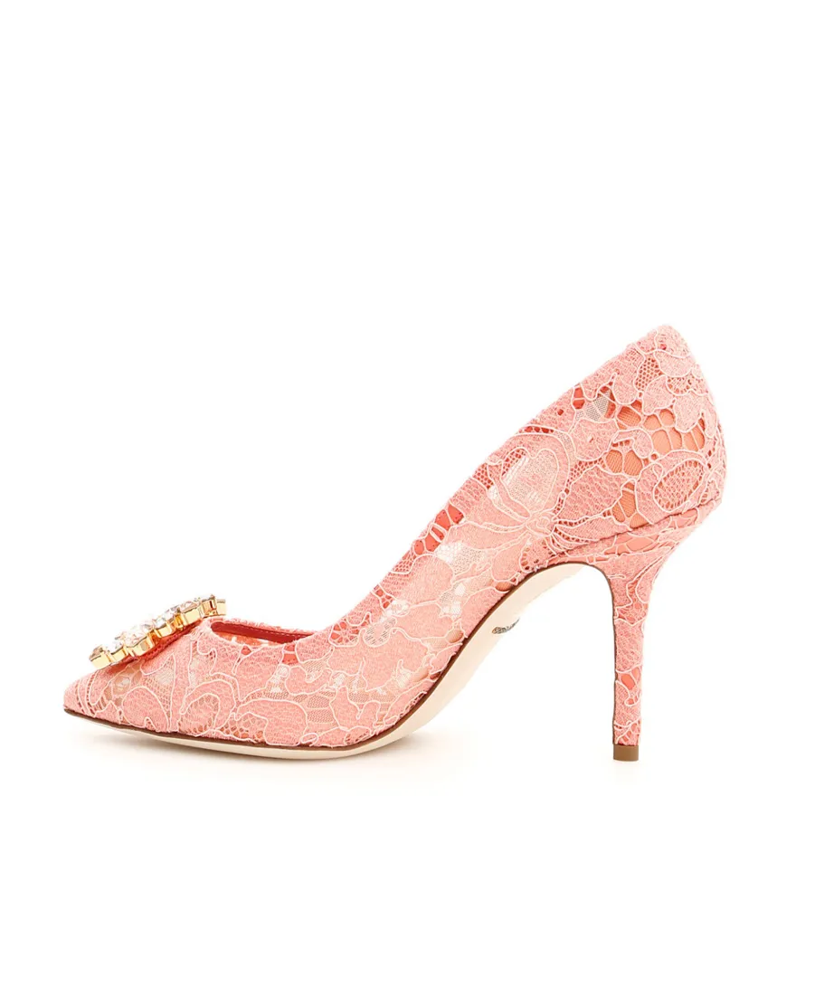 Dolce & Gabbana Bellucci Embellished Lace Stilettos