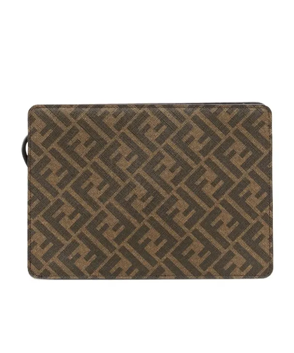 Fendi Squared Ff Standing Clutch Bag