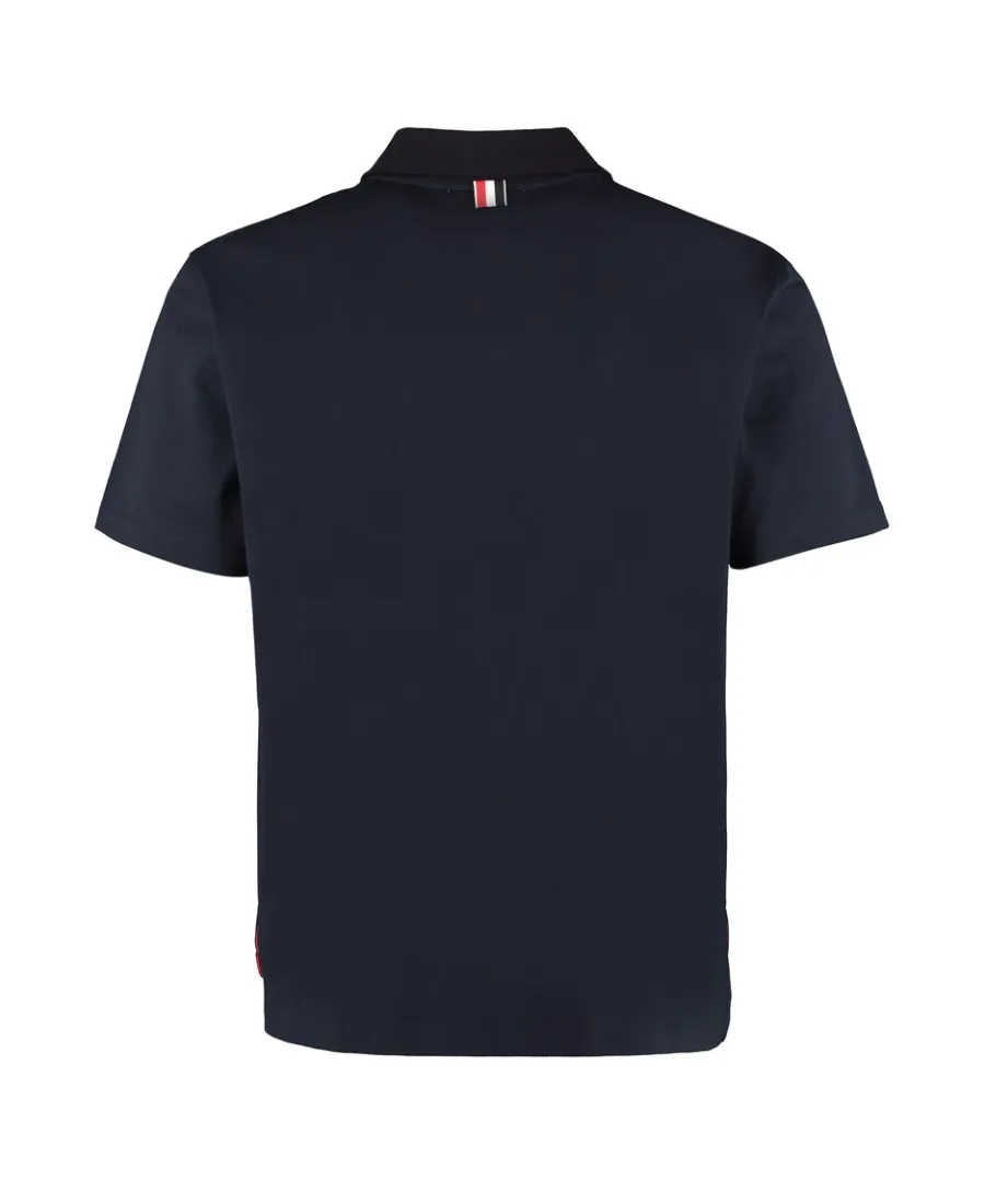 Thom Browne Logo Patch Polo Shirt