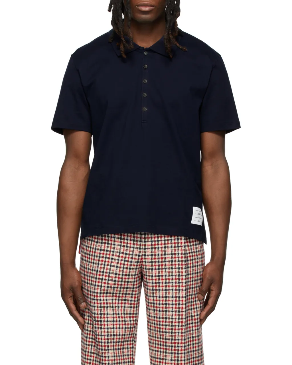 Thom Browne Logo Patch Polo Shirt