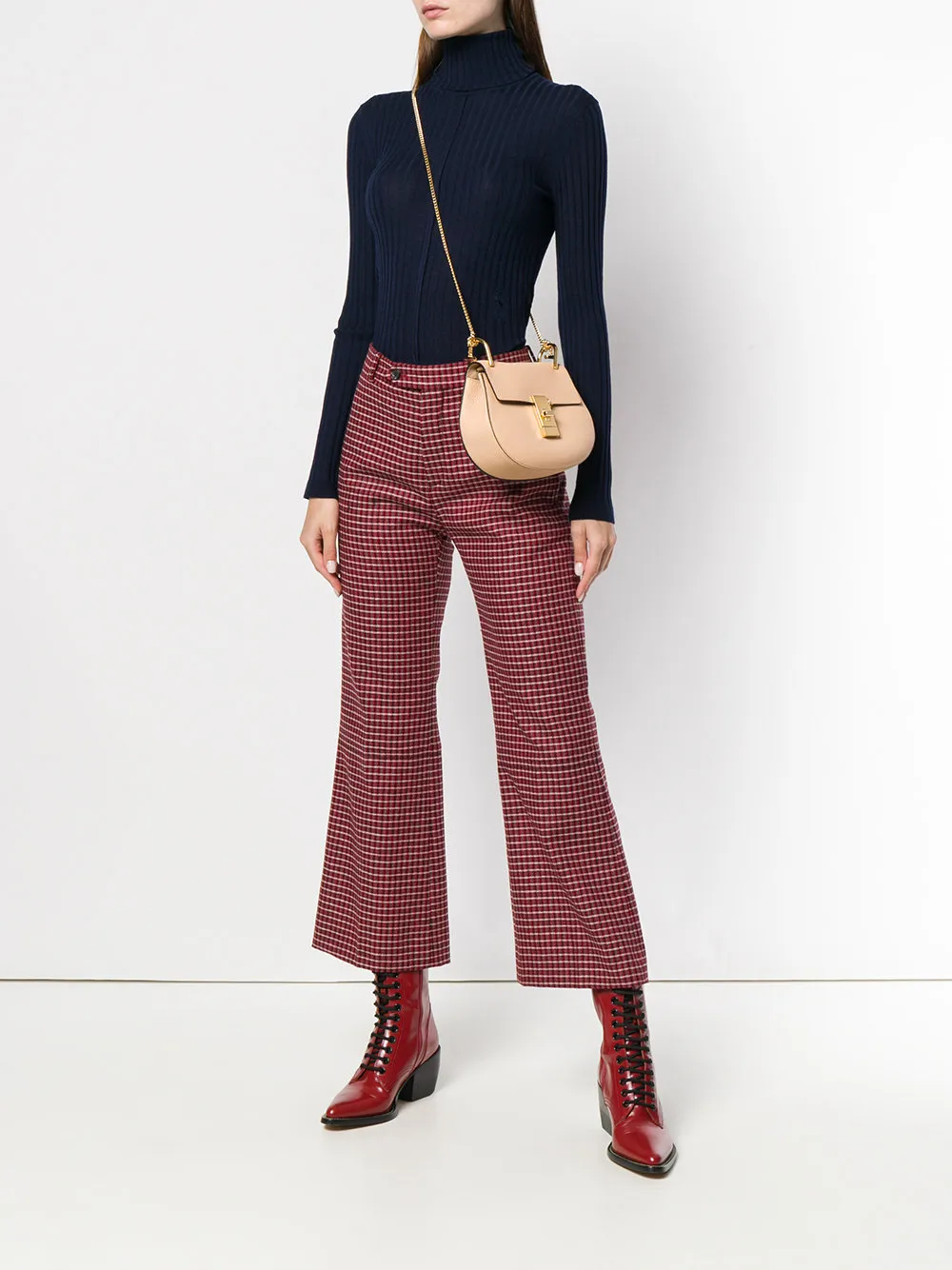 Checked Quarter Pants