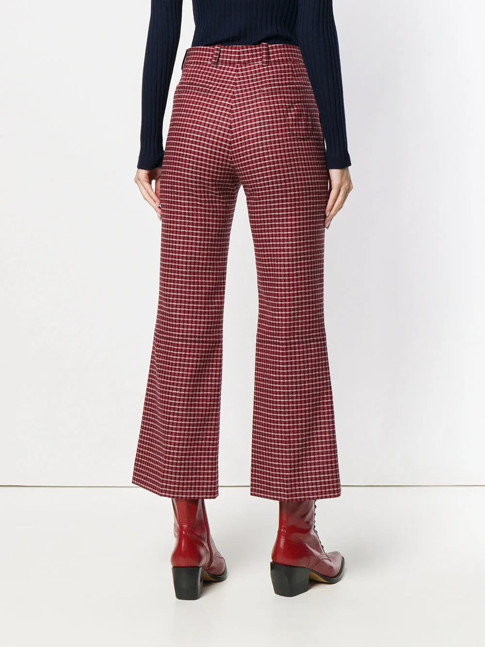 Checked Quarter Pants
