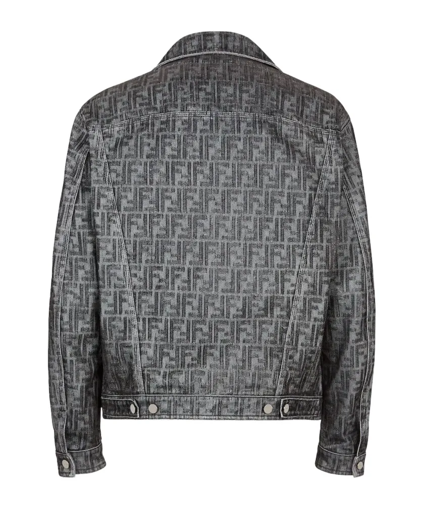 Fendi Ff Jacquard Jeans Jacket