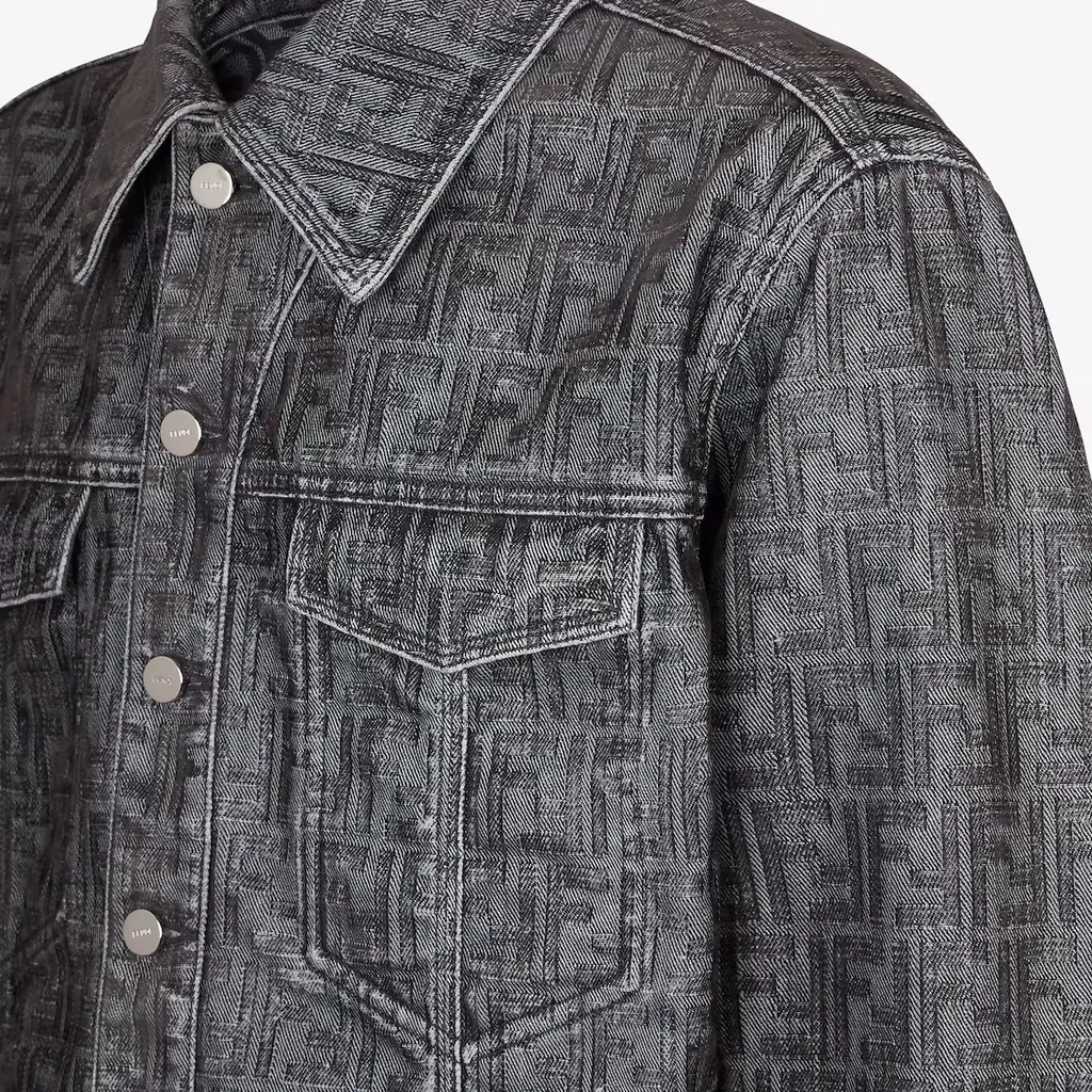 Fendi Ff Jacquard Jeans Jacket