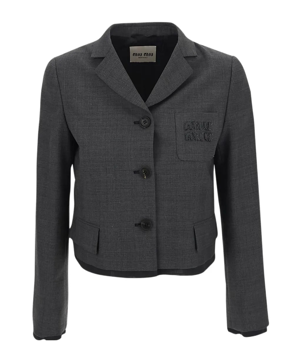 Single-Breasted Prince Of Wales Check Jacket