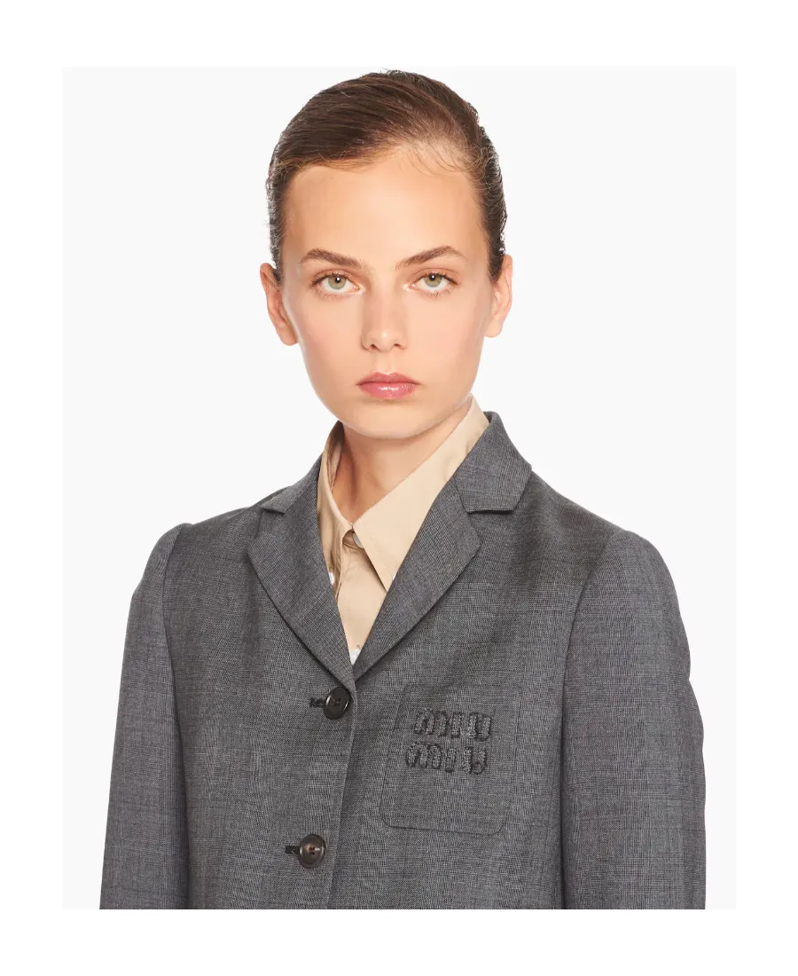 Single-Breasted Prince Of Wales Check Jacket