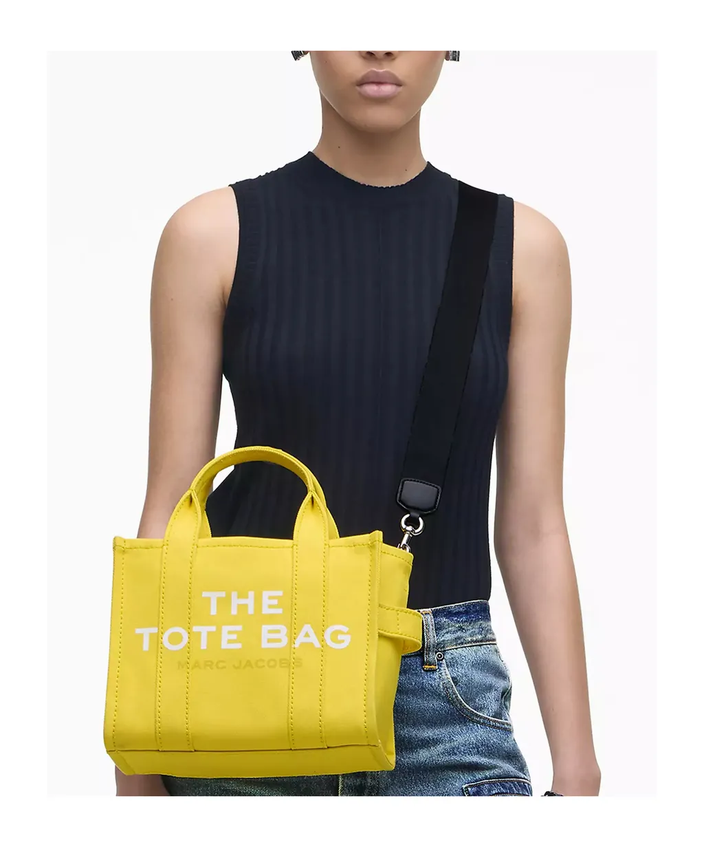 Marc Jacobs Logo Printed Zip-Up Small Tote Bag