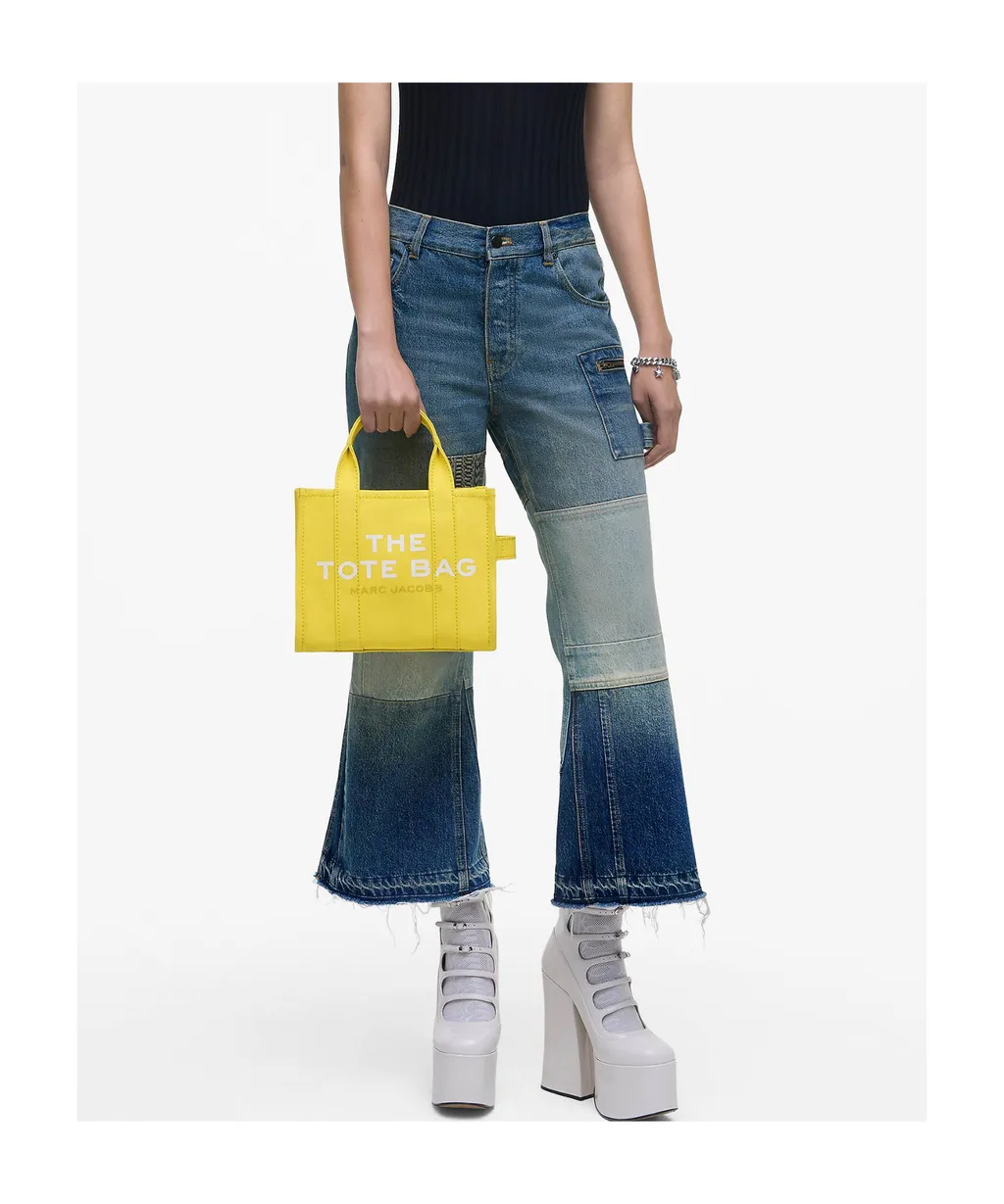 Marc Jacobs Logo Printed Zip-Up Small Tote Bag