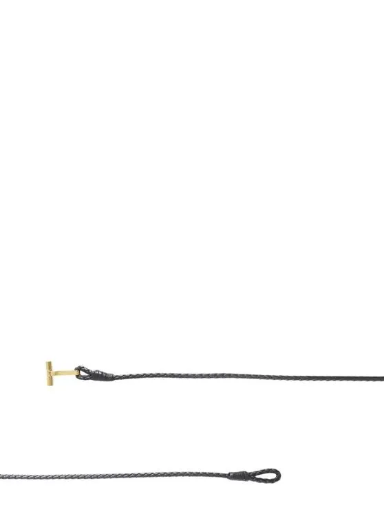 T-Bar Braided Leather Bracelet