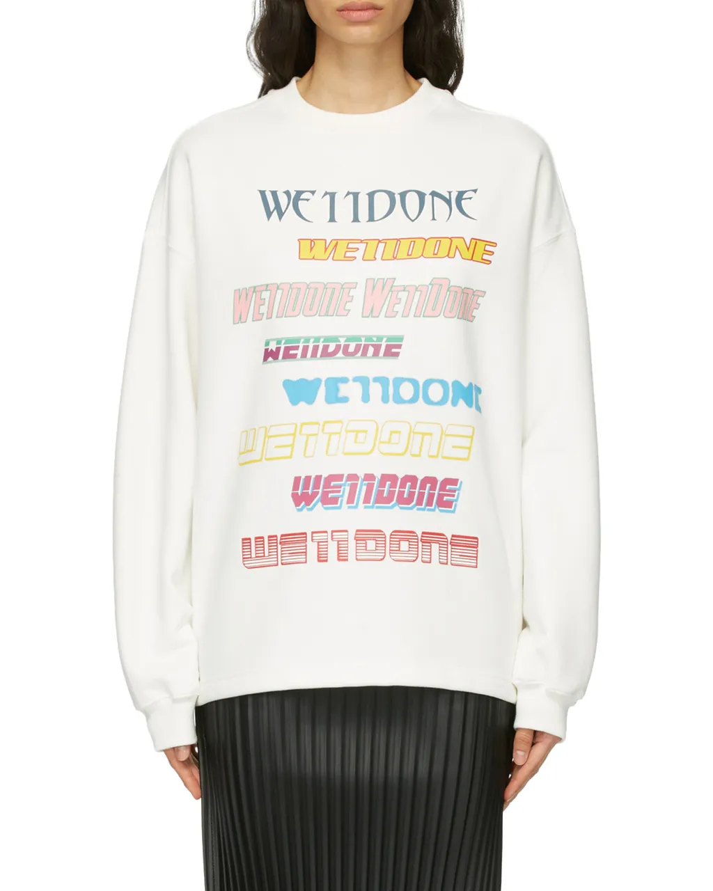 We11Done Logo Printed Long-Sleeved Sweatshirt