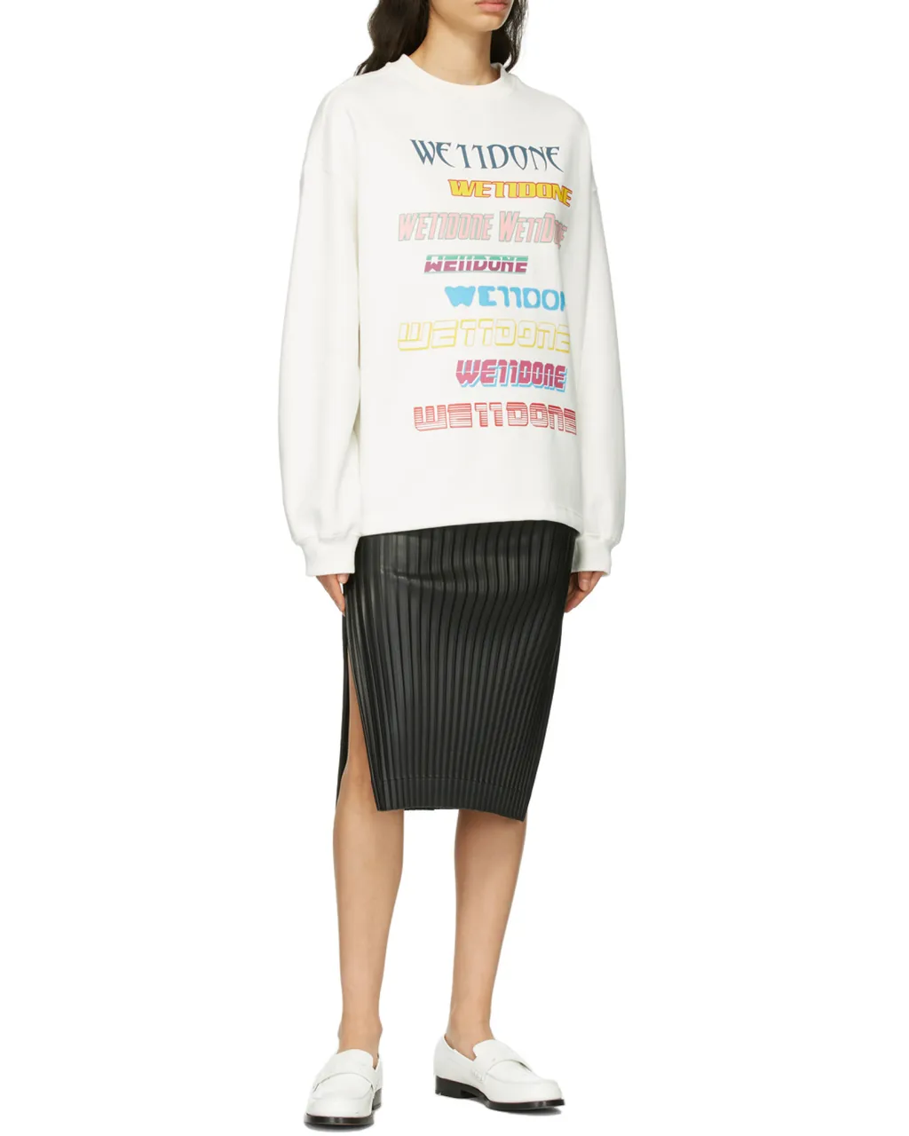 We11Done Logo Printed Long-Sleeved Sweatshirt