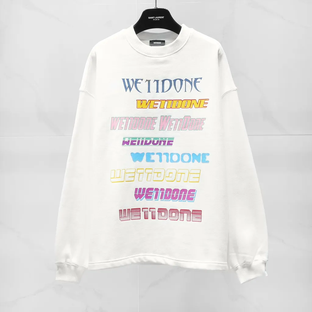 We11Done Logo Printed Long-Sleeved Sweatshirt