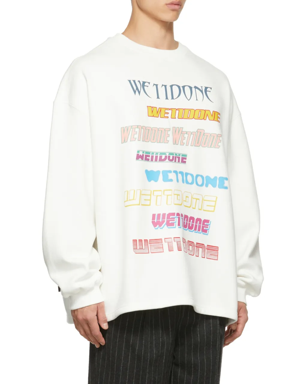 We11Done Logo Printed Long-Sleeved Sweatshirt