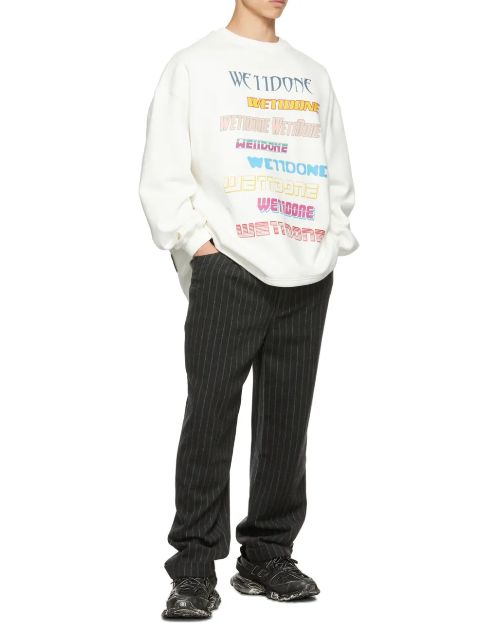 We11Done Logo Printed Long-Sleeved Sweatshirt