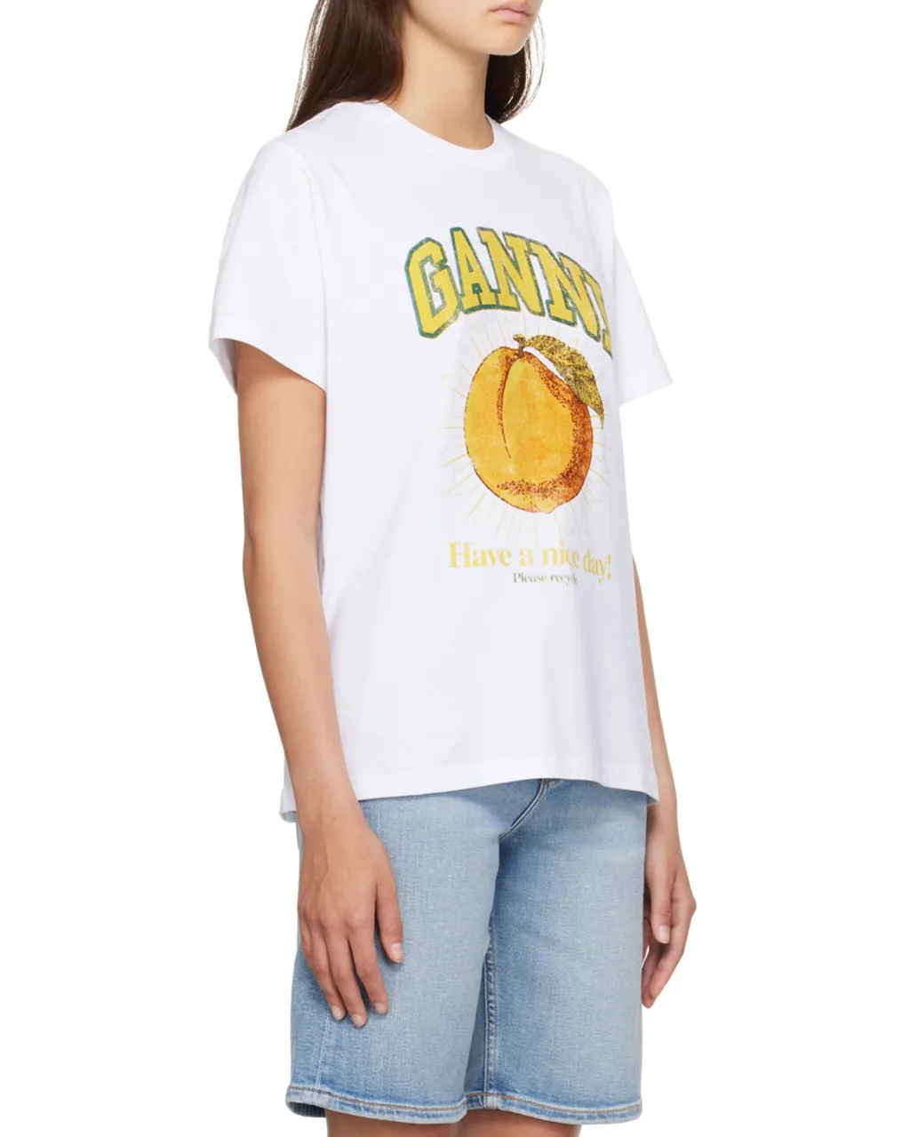 Ganni Logo-Printed Crewneck T-Shirt