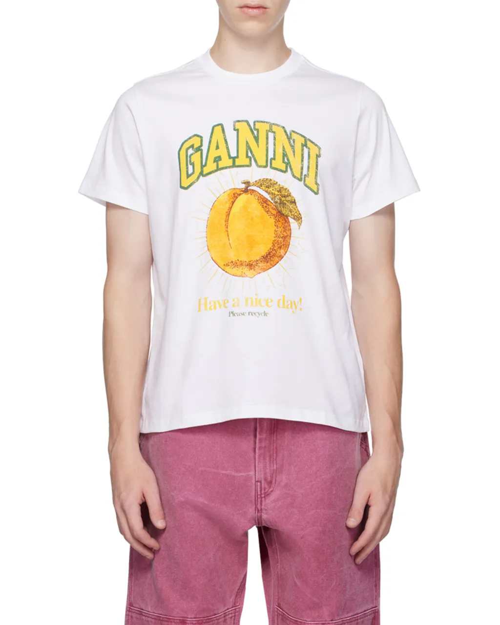 Ganni Logo-Printed Crewneck T-Shirt