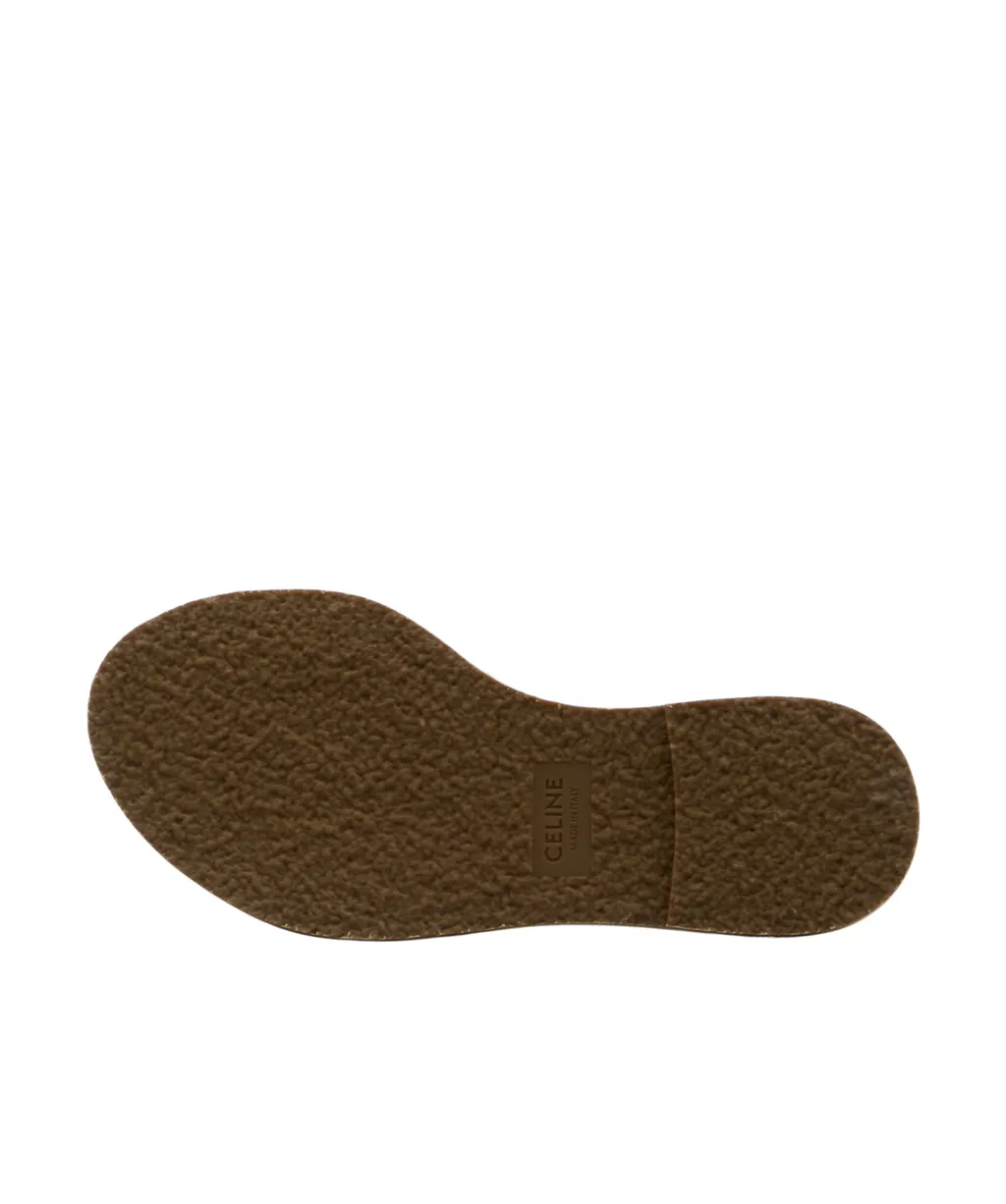 Celine Lympia Mule In Oshkosh Canvas
