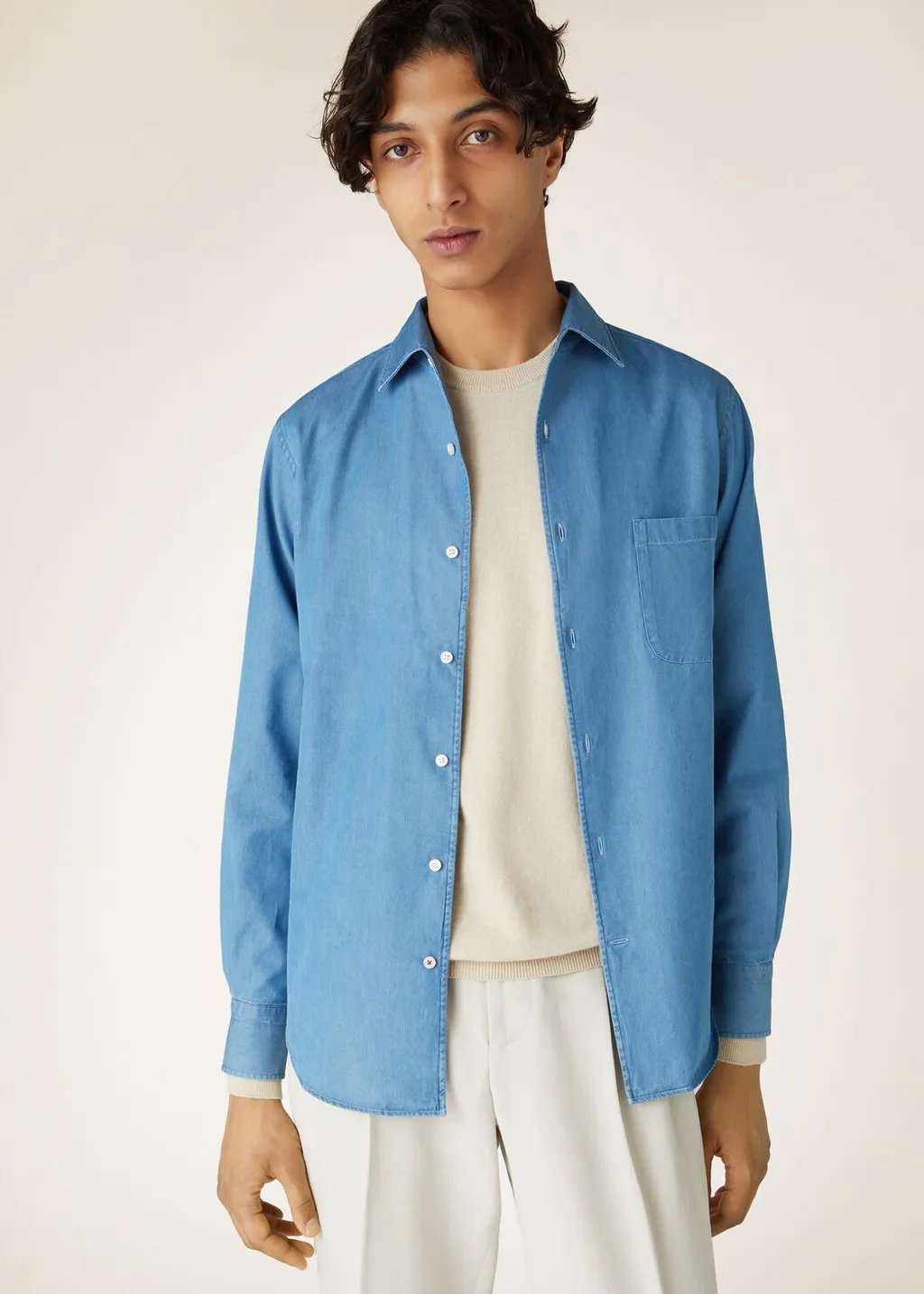 Loro Piana André Buttoned Denim Shirt
