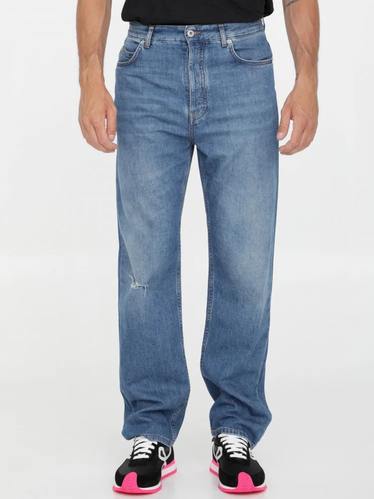 Jeans In Washed Denim